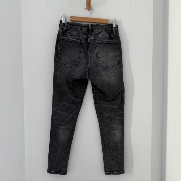 Frame faded black Le Beau straight leg ankle jeans - size 2 - Picture 5 of 8